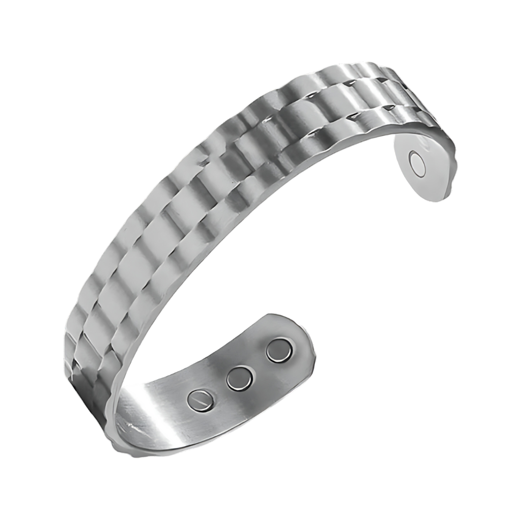 Copper Magnetic Therapy Bracelet -Silver - Ozerty