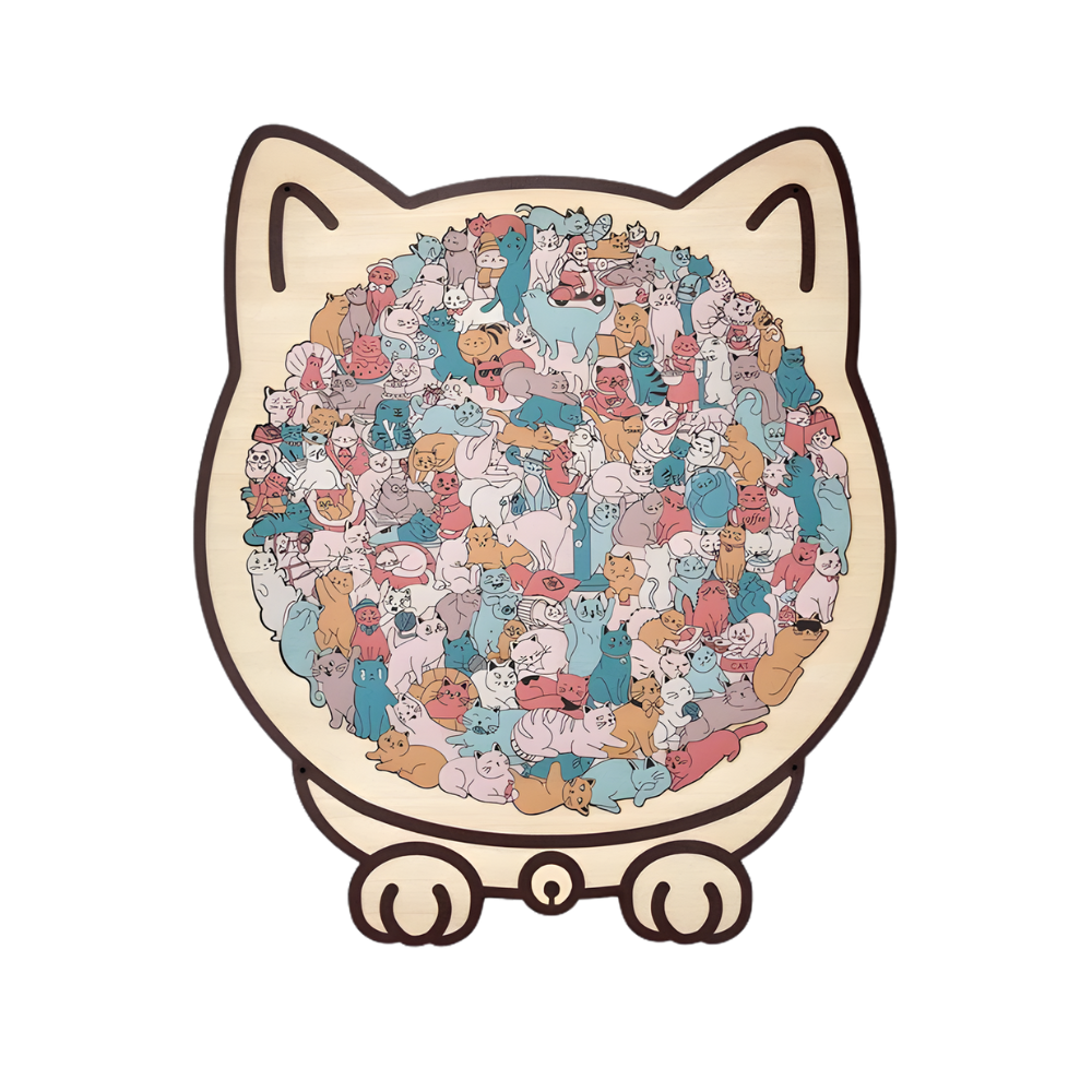 Relaxing Jigsaw Cat Puzzle -Pastel Cat - Ozerty