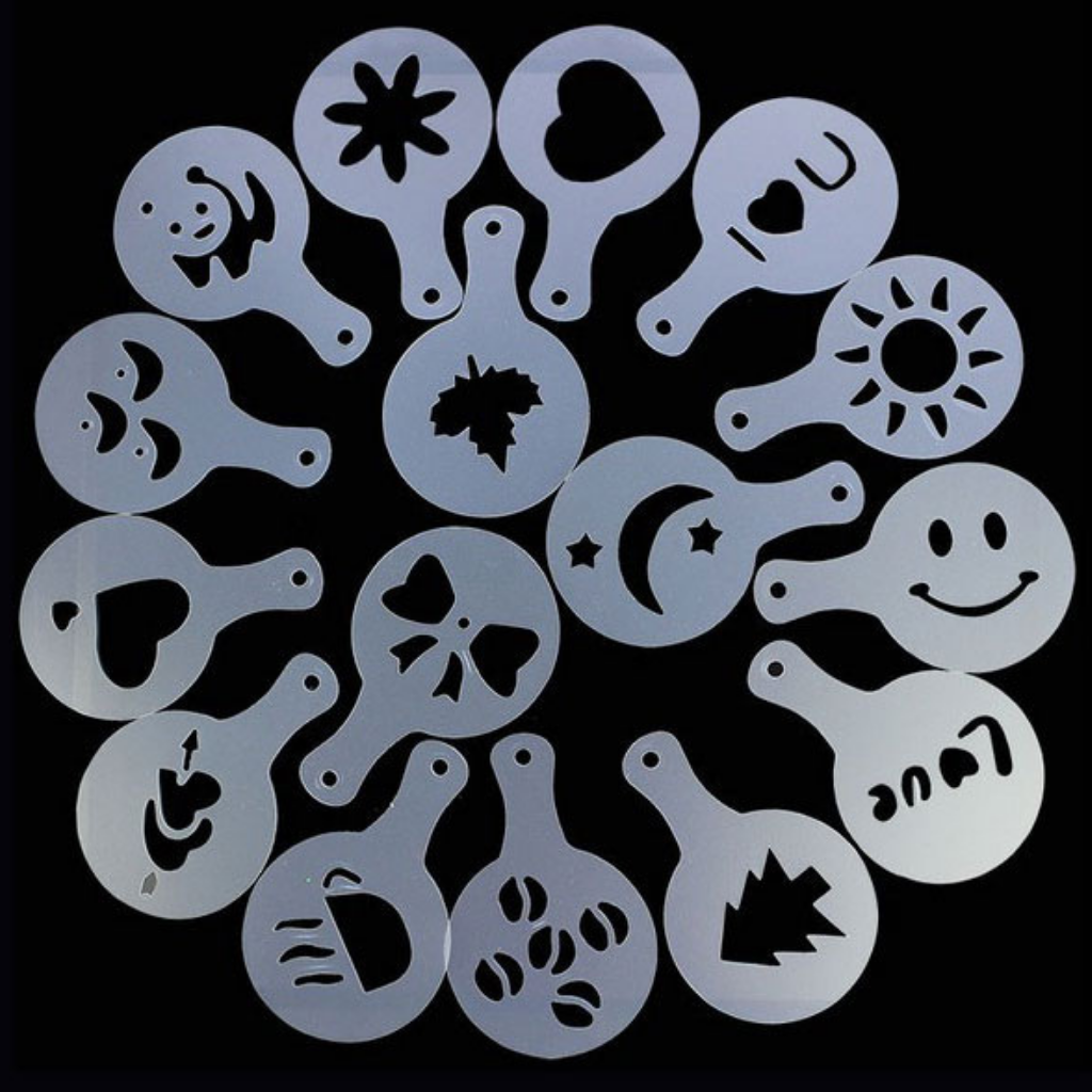 Coffee Stencils (16 Pcs)