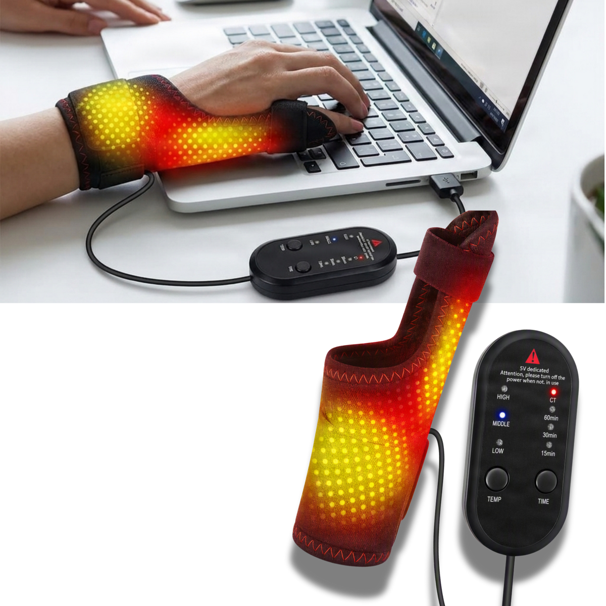 Warming Wrist and Thumb Heating Pad - Ozerty