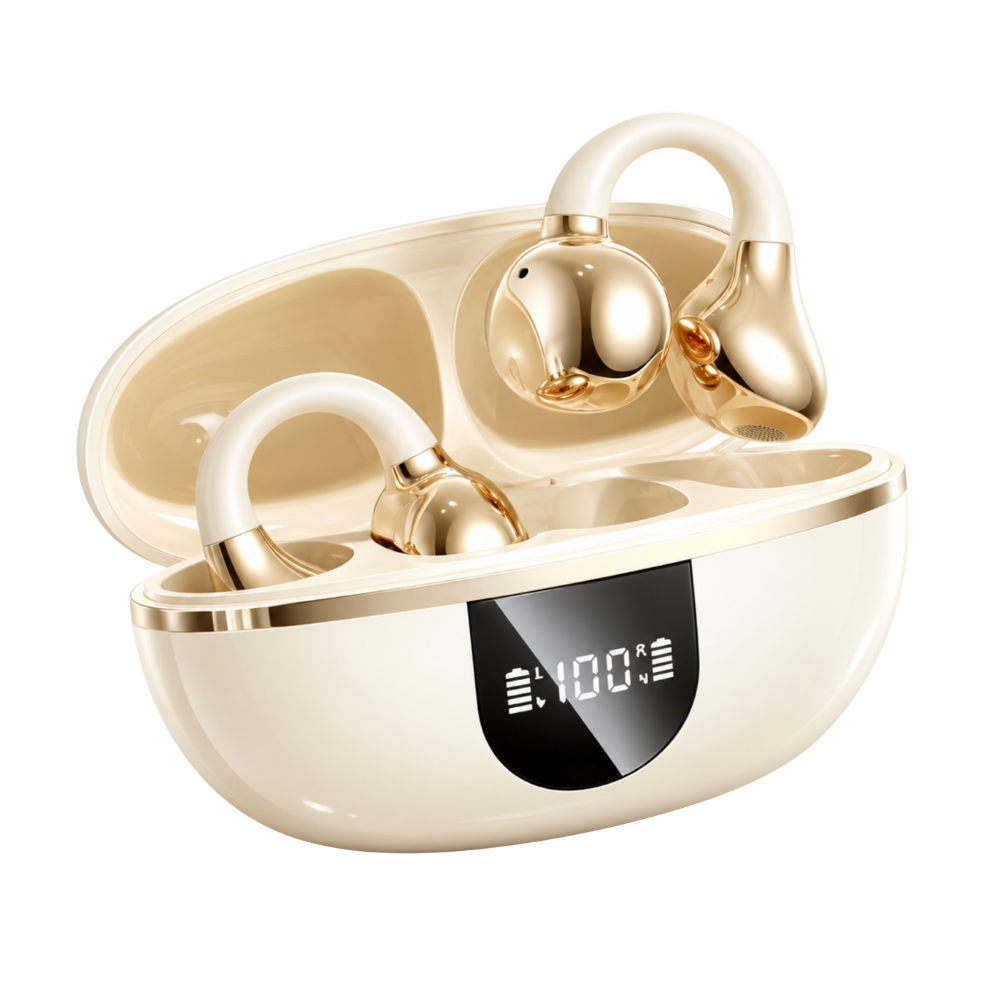 Effortless Comfort Bluetooth Earbuds -Beige - Ozerty