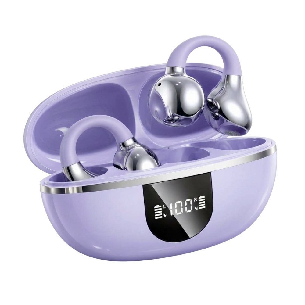 Effortless Comfort Bluetooth Earbuds -Purple - Ozerty
