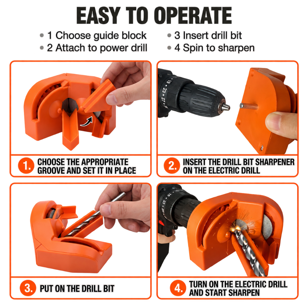 Portable Precise Drill Bit Sharpener - Ozerty