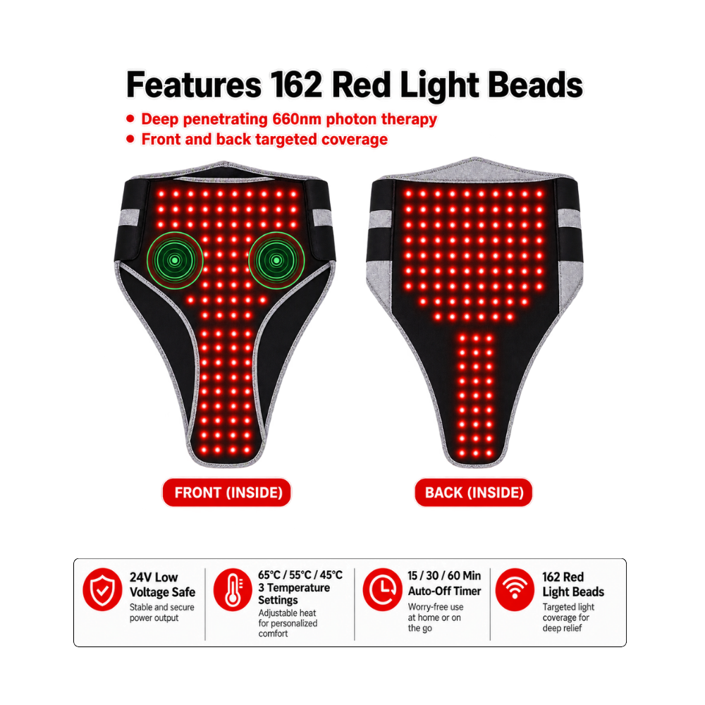 Deeply Soothing Red Light Heating Pad - Ozerty