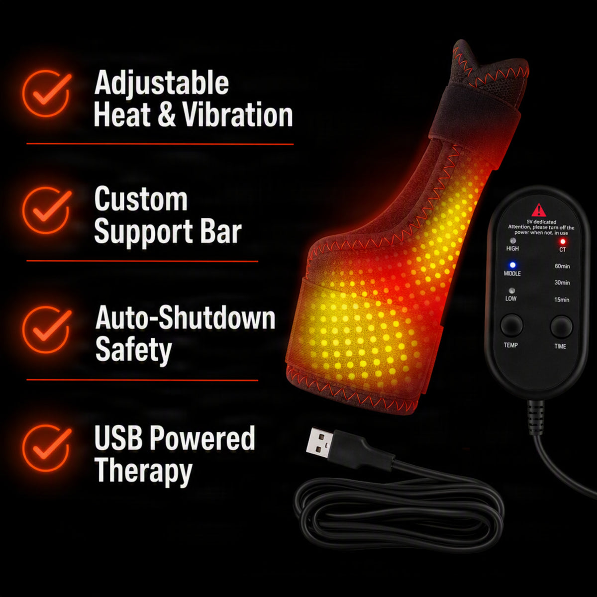 Warming Wrist and Thumb Heating Pad - Ozerty