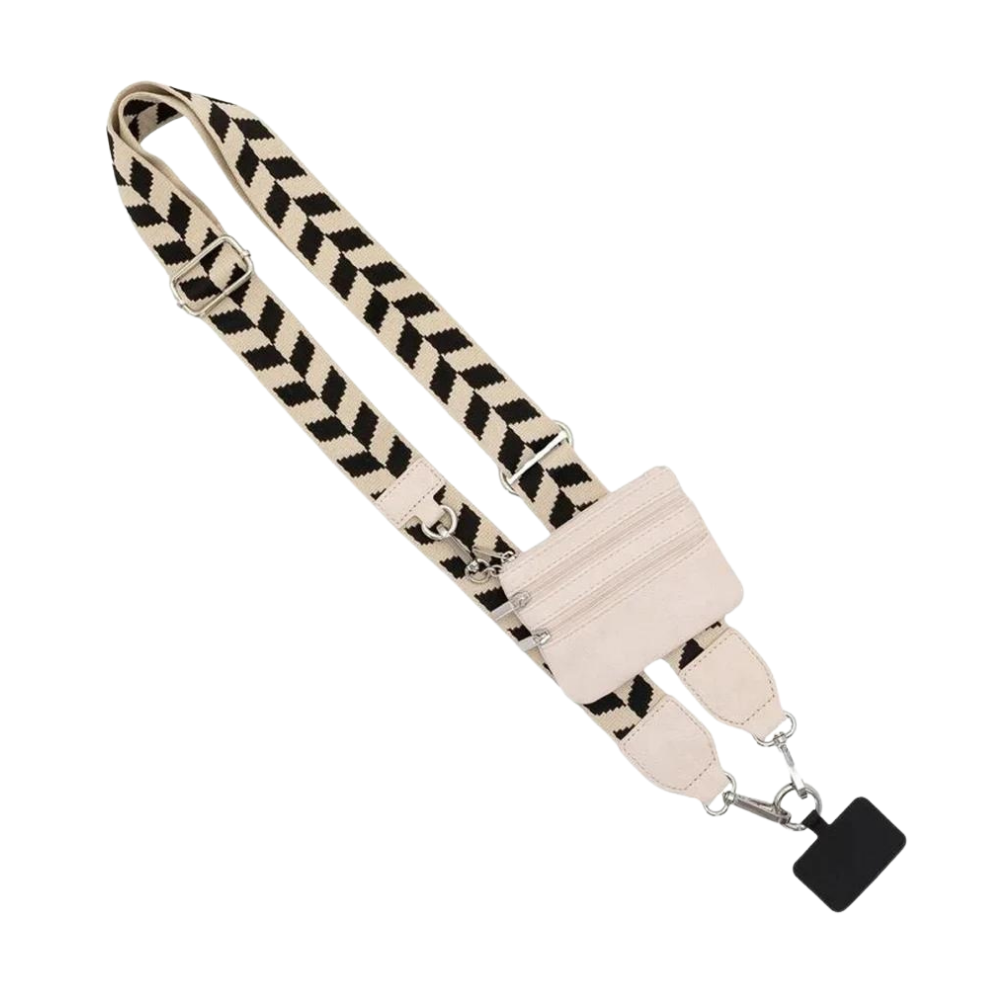 Adjustable Crossbody Phone Strap -Beige - Ozerty