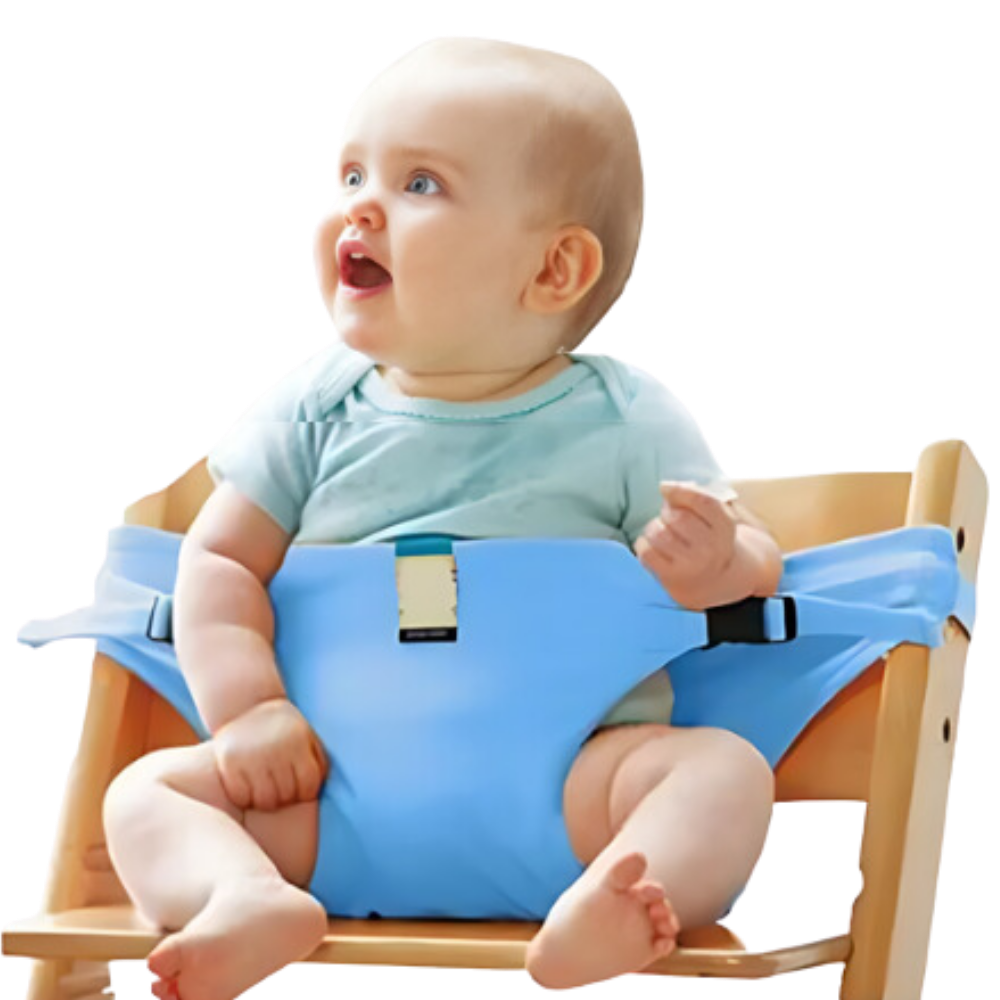 Adjustable Portable High Chair -Blue - Ozerty