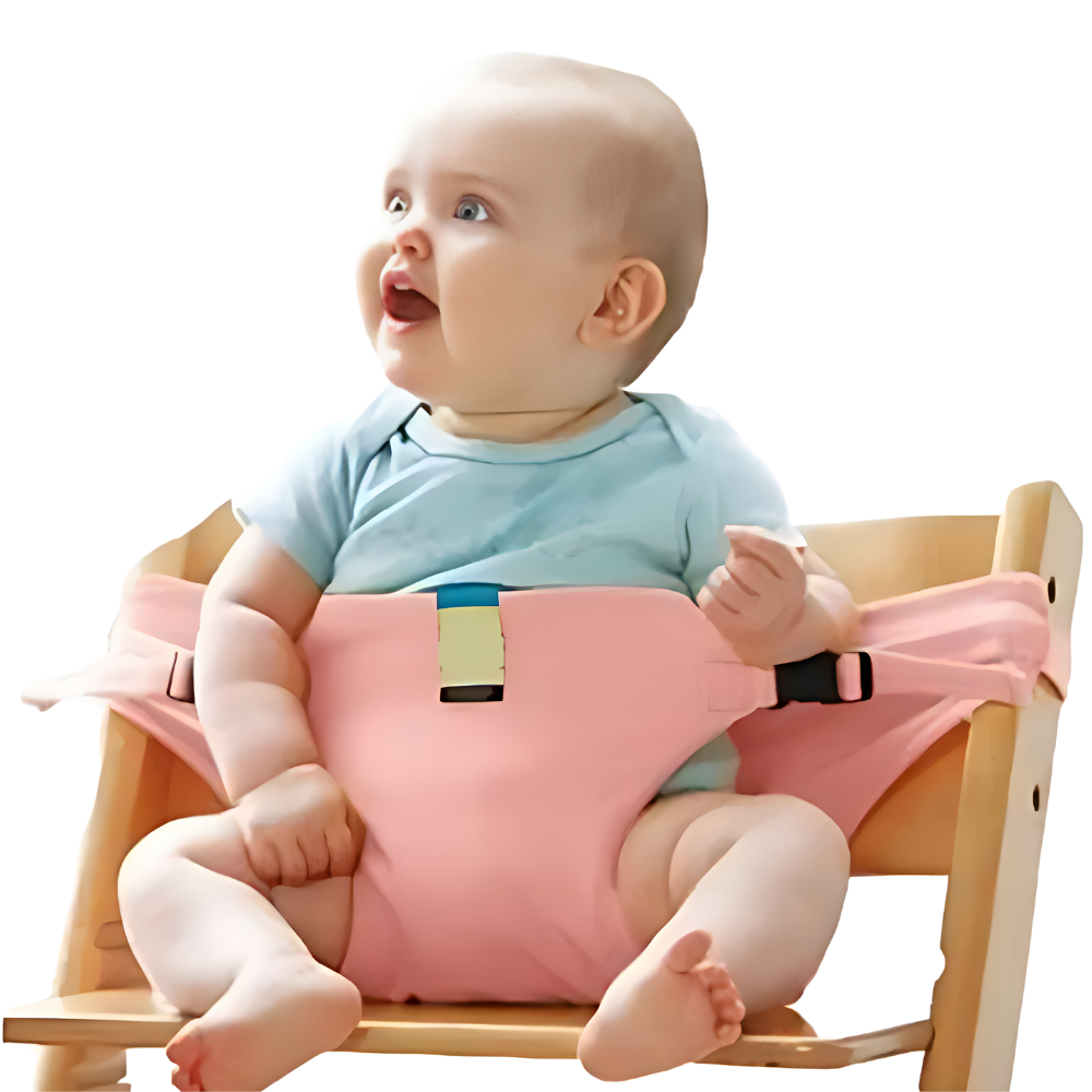 Adjustable Portable High Chair -Pink - Ozerty