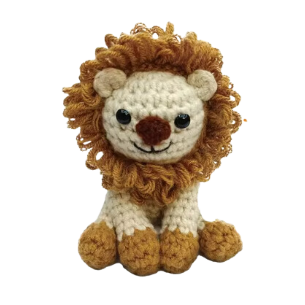 Beginner's Creative Crochet Animal Kits -Brown Lion - Ozerty