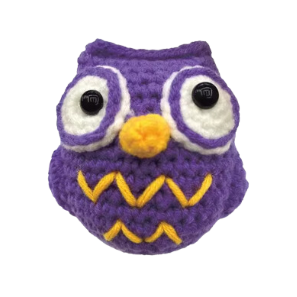 Beginner's Creative Crochet Animal Kits -Purple Owl - Ozerty