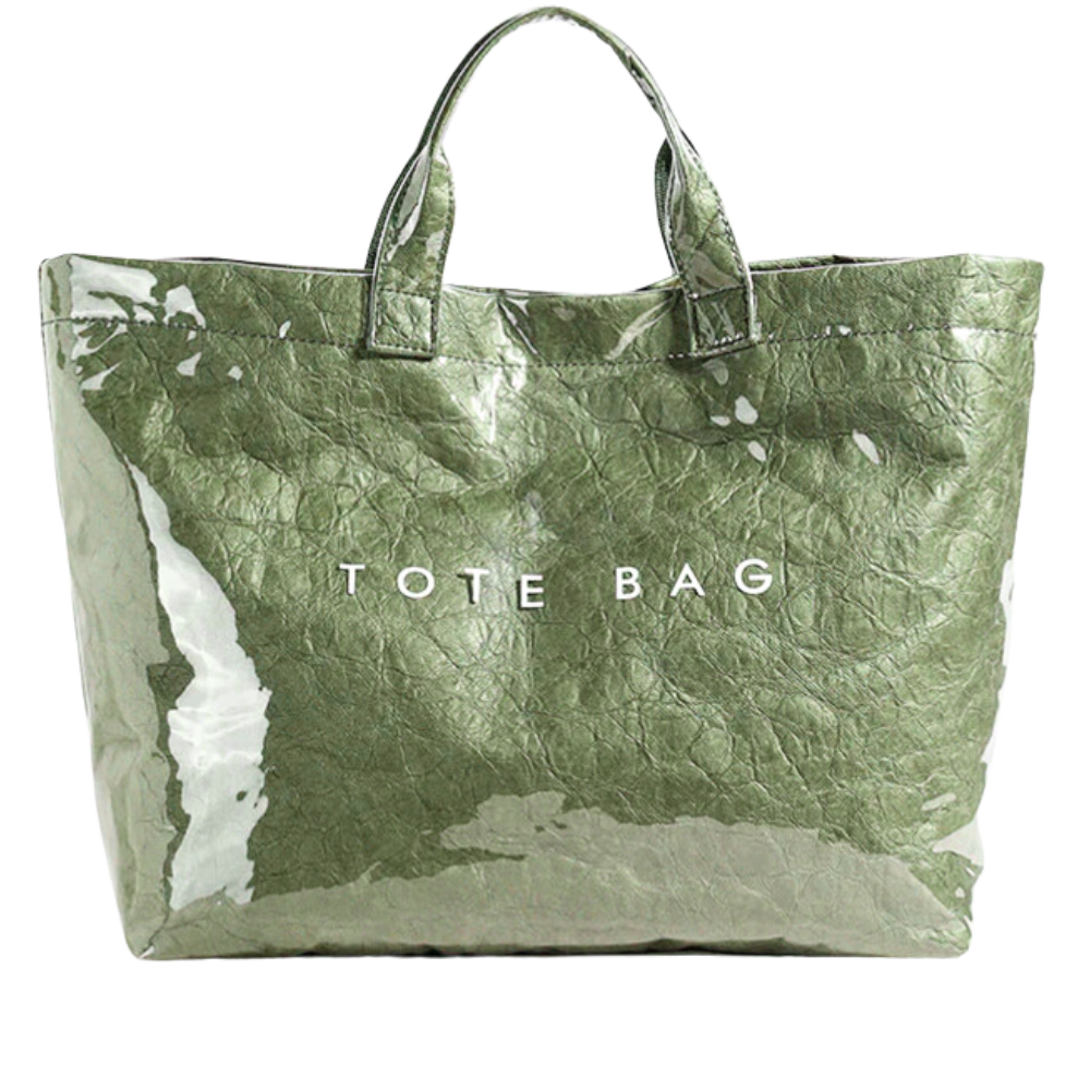 Classic Large Waterproof Tote Bag -Grass Green - Ozerty