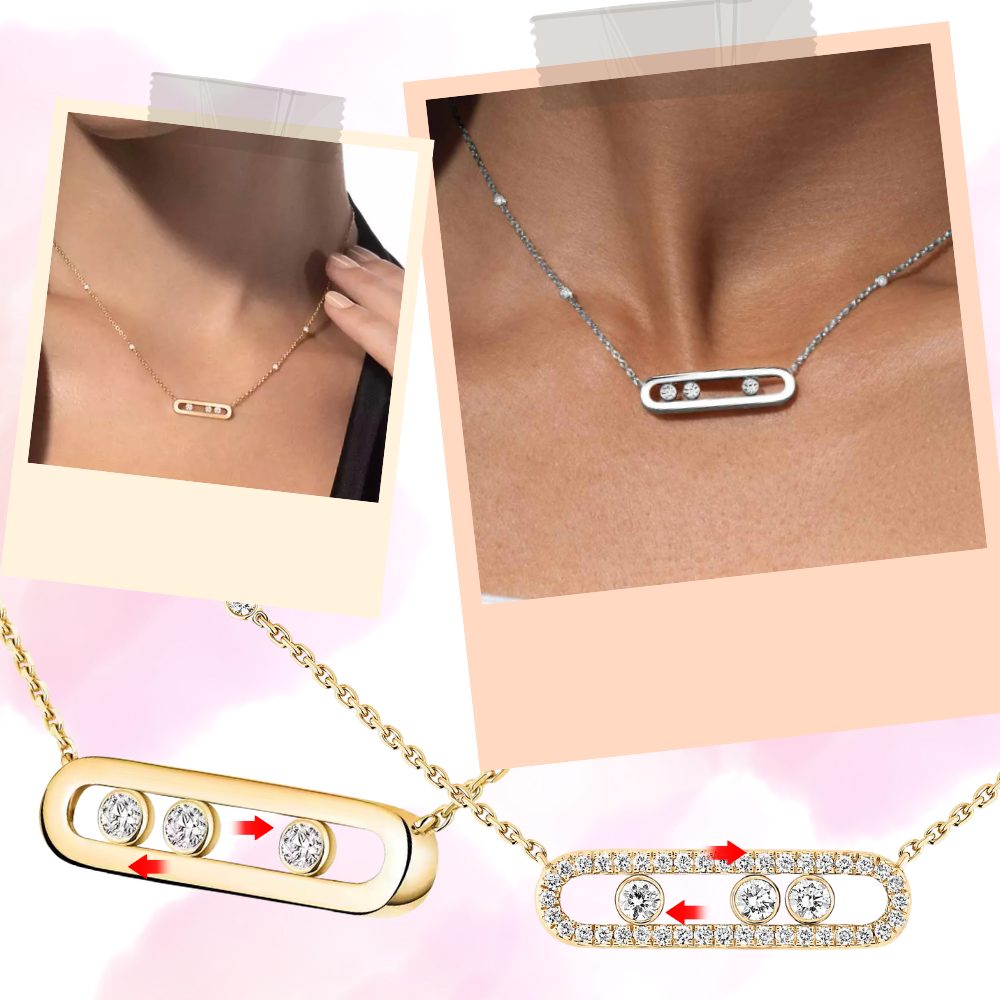 Classic Three Stone Necklace - Ozerty