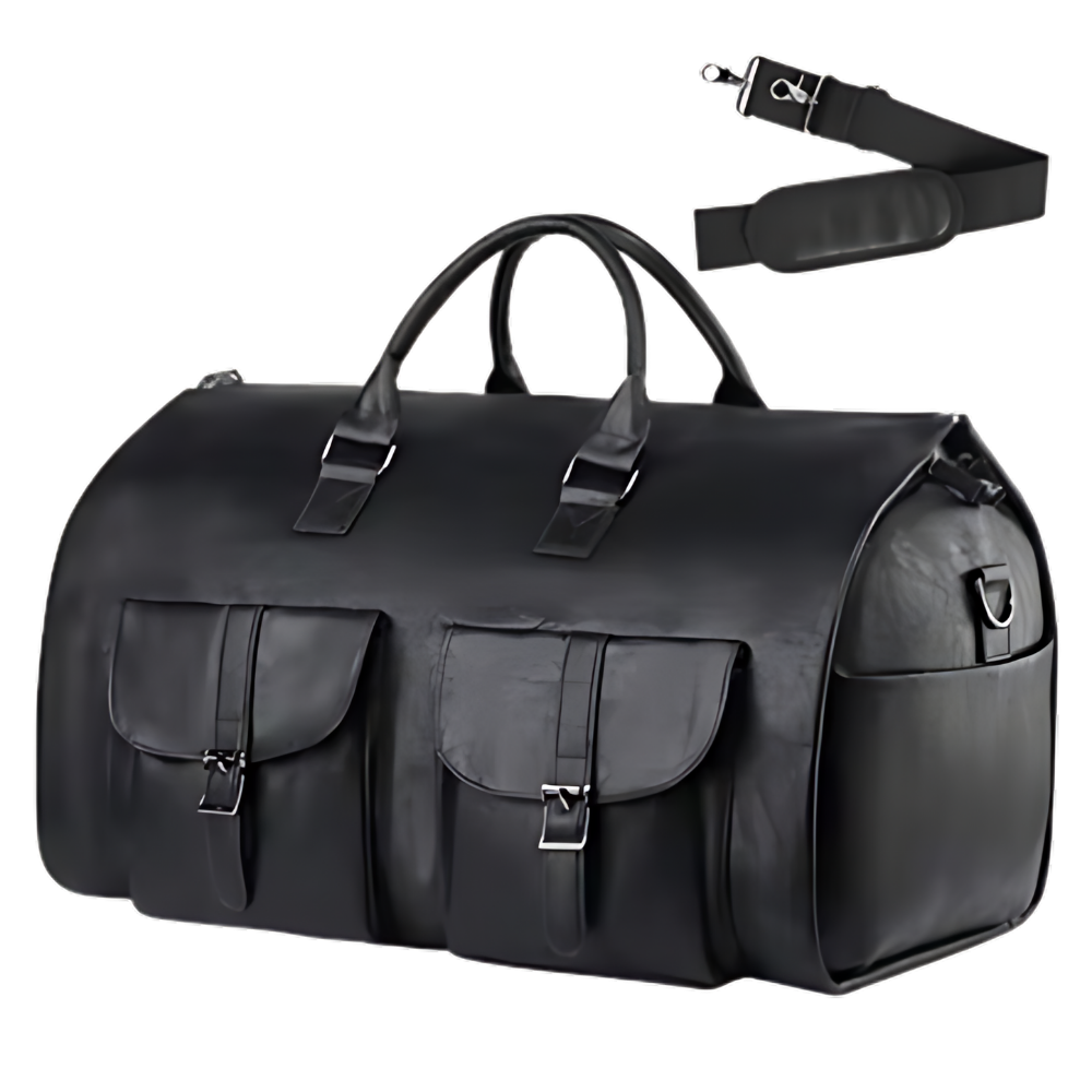 Convertible Garment Duffel Bag -Black - Ozerty