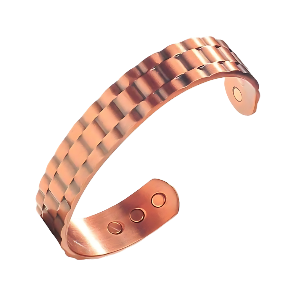 Copper Magnetic Therapy Bracelet  -Rose Gold - Ozerty