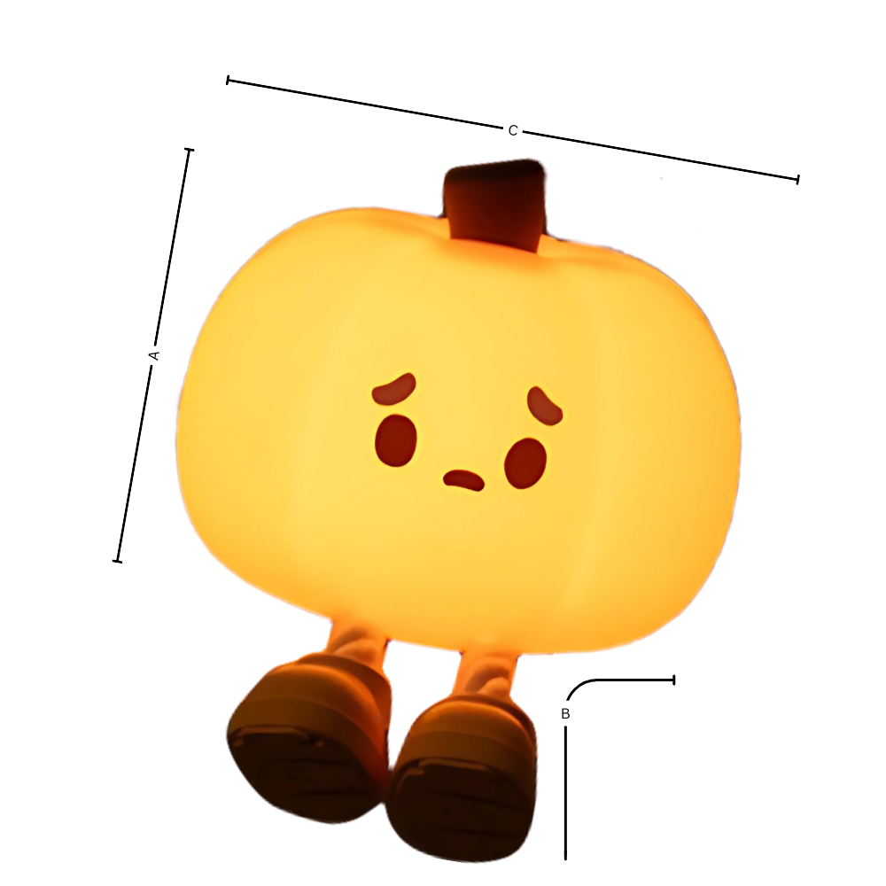 Cute Sad Pumpkin Night Light - Ozerty