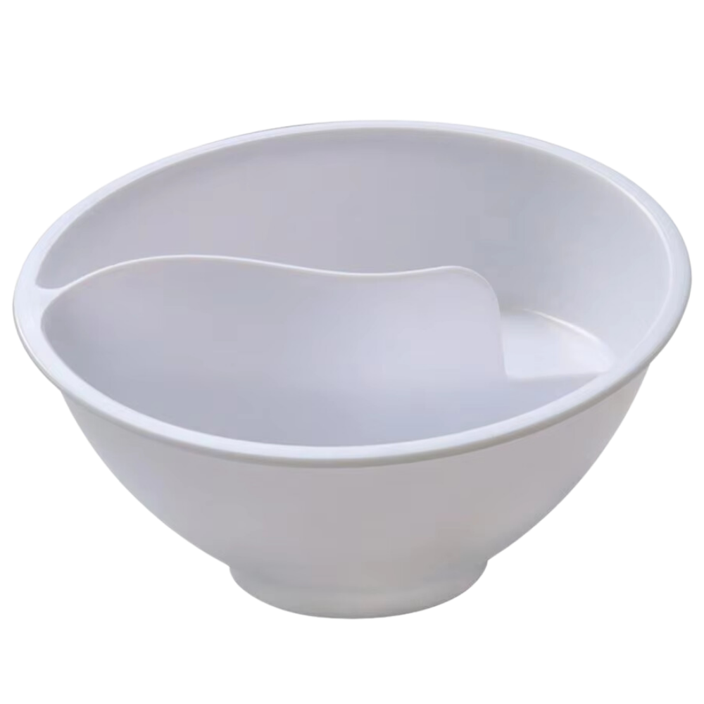 Dry-Wet Separation Cereal Bowl -White - Ozerty