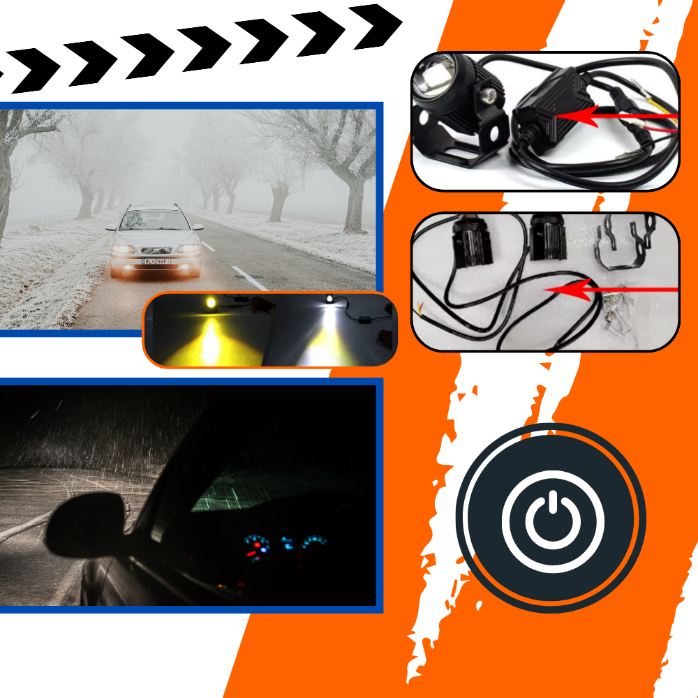 Dual Light Motorcycle Headlamp - Ozerty