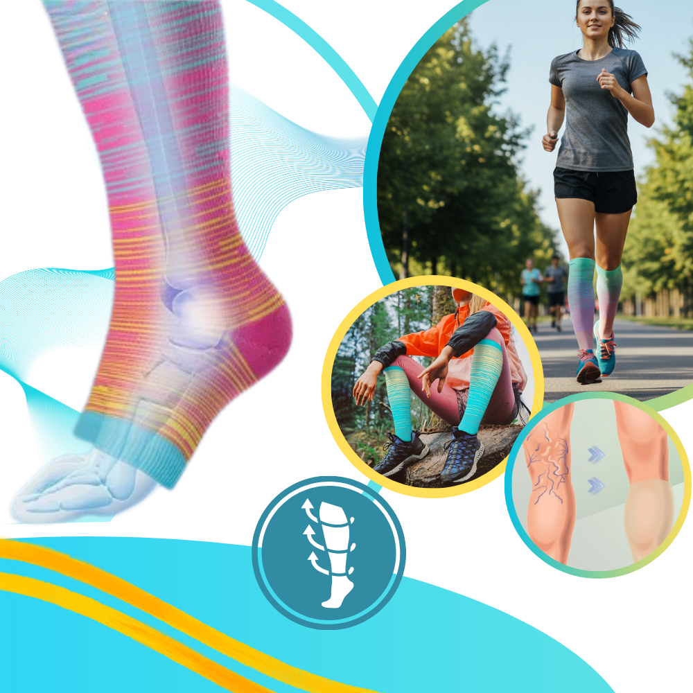 Elastic Open Toe Compression Sock - Ozerty