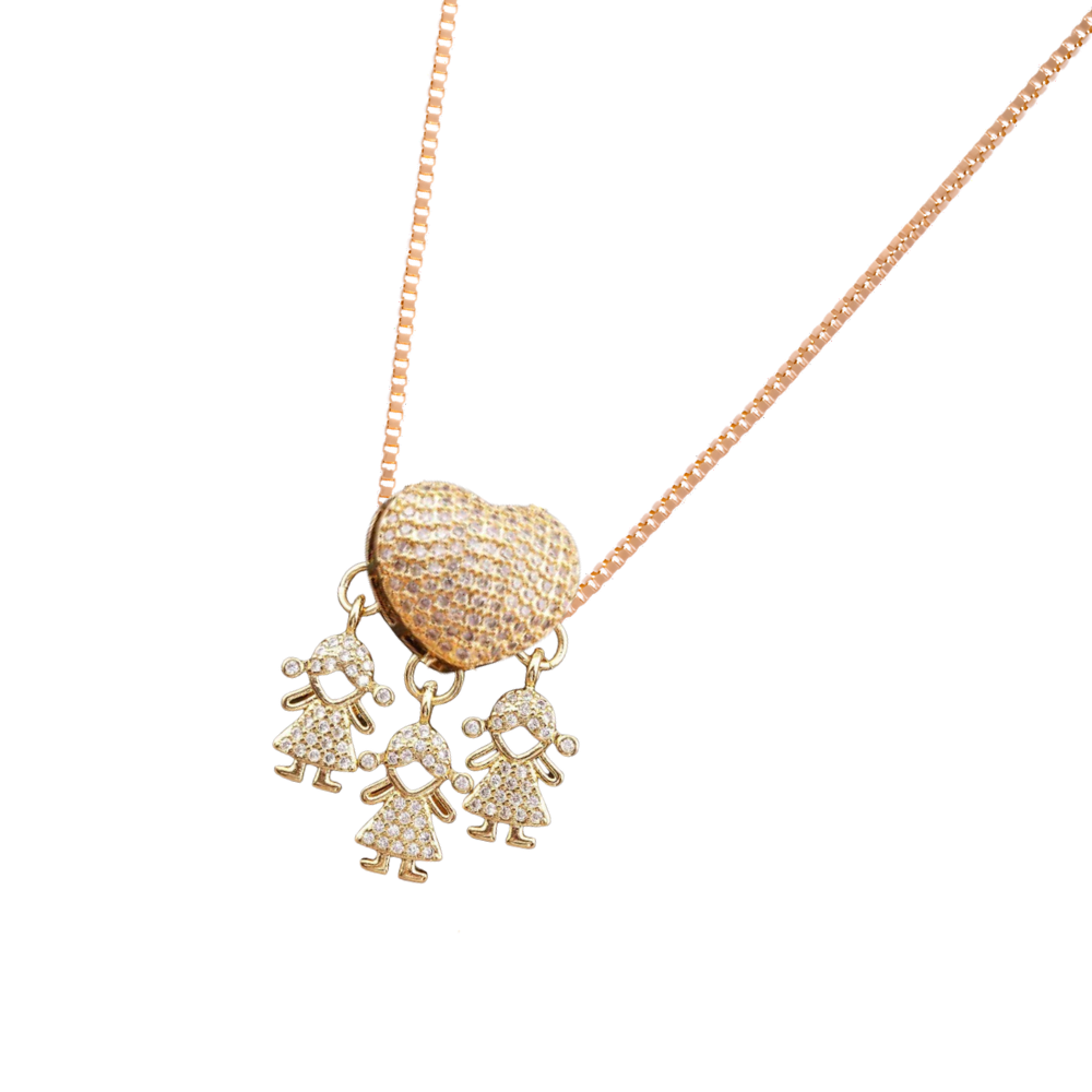 Elegant Mum Charm Necklace