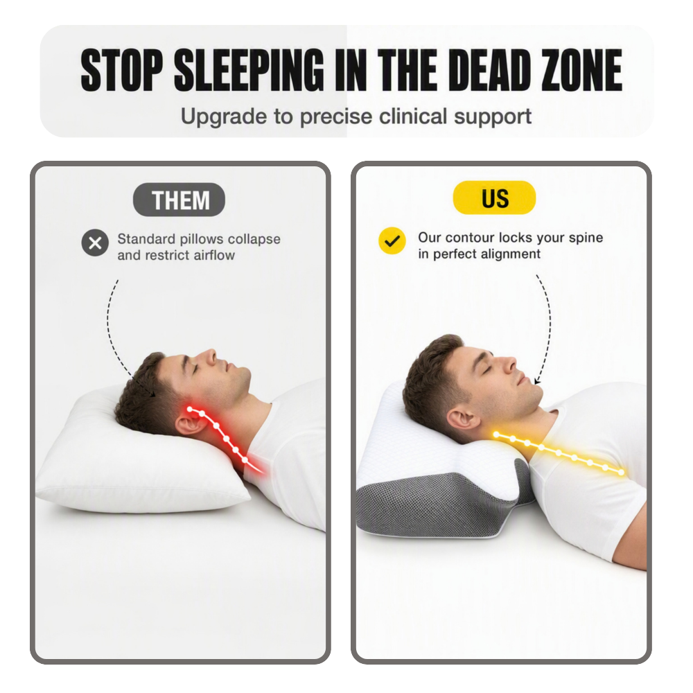 Firm Contour Cervical Memory Foam Pillow - Ozerty