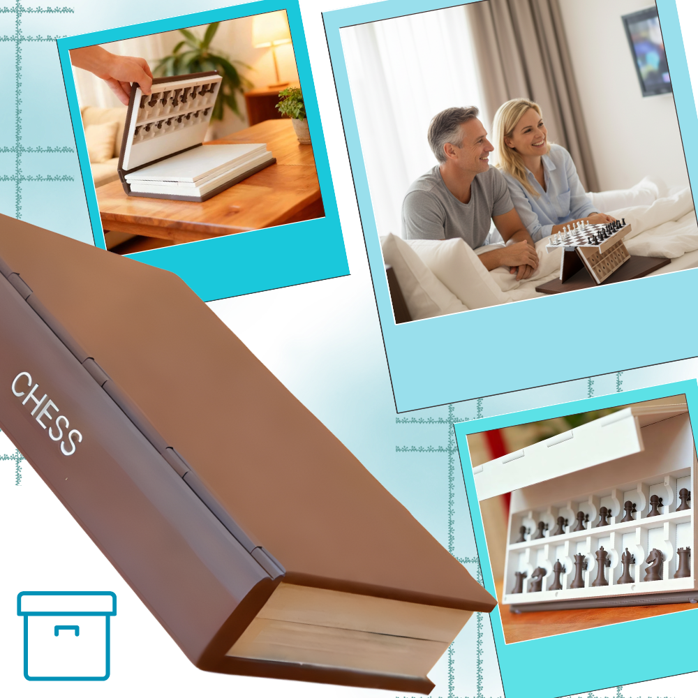 Functional Decor Book Folding Chess Board - Ozerty