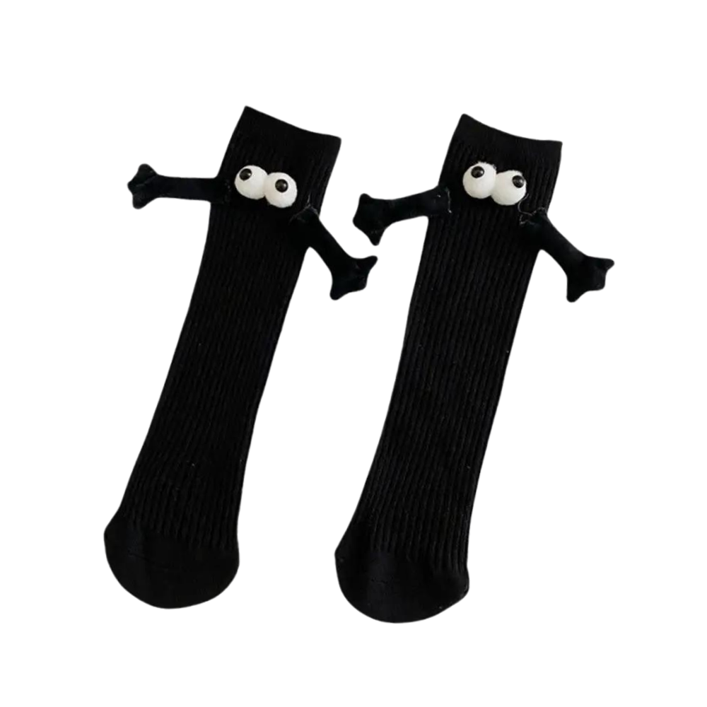 Funny Magnetic Hands Socks -Black - Ozerty