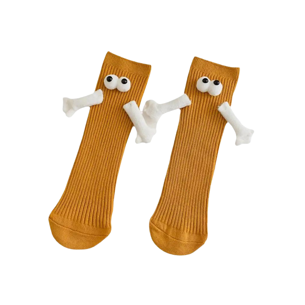 Funny Magnetic Hands Socks -Orange - Ozerty