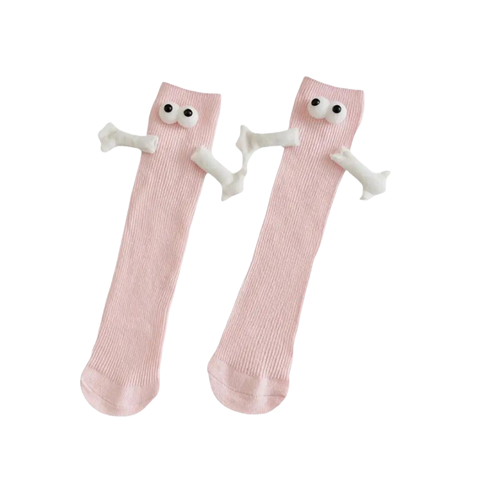 Funny Magnetic Hands Socks -Pink - Ozerty