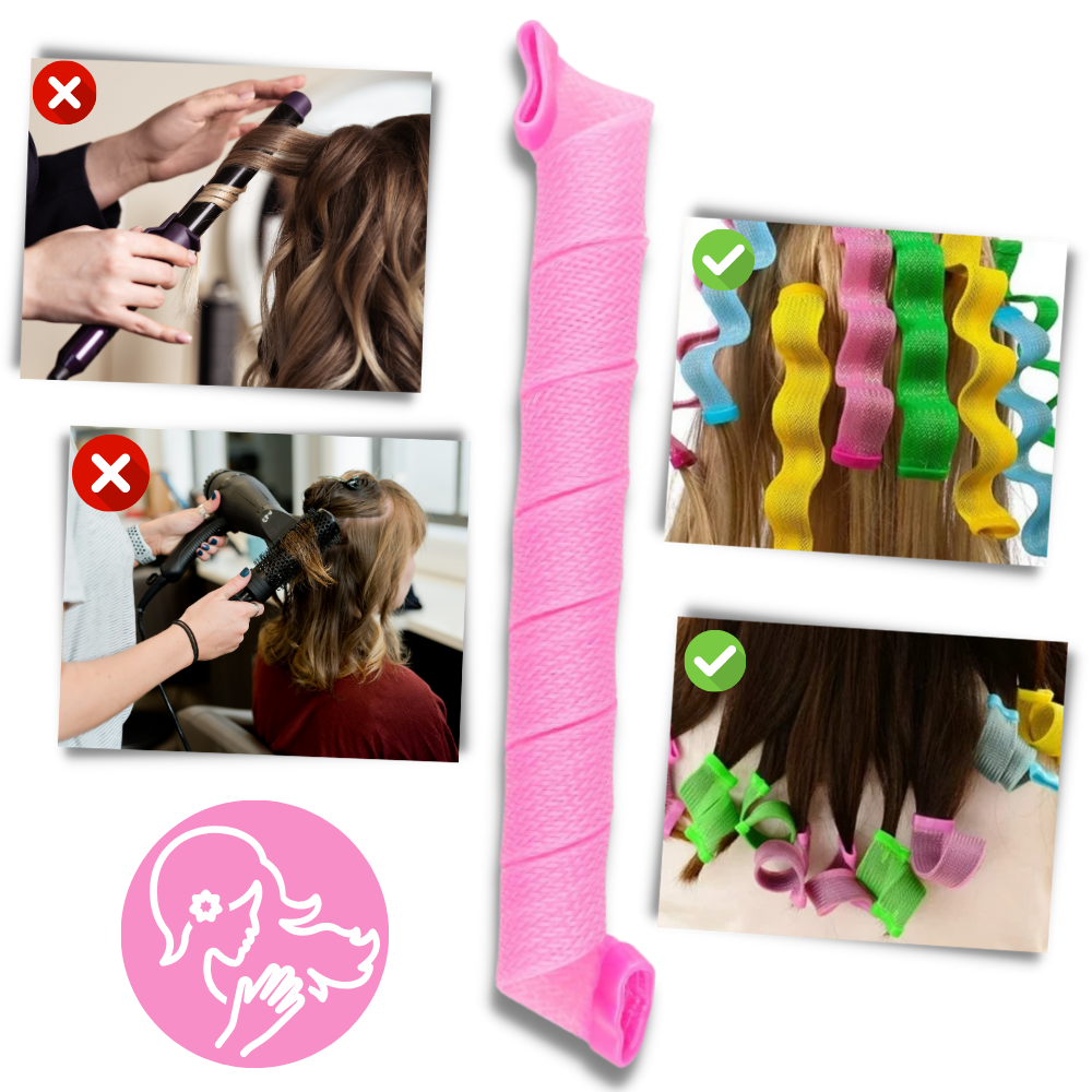 Heatless Curly Hair Roller Kit - Ozerty