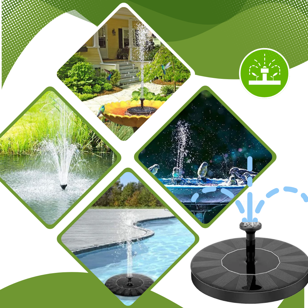 Instant Charm Garden Floating Solar Fountain  - Ozerty