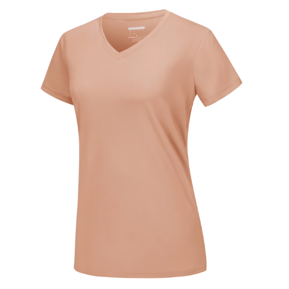 Instant Cooling V-neck Shirts Women -Apricot - Ozerty