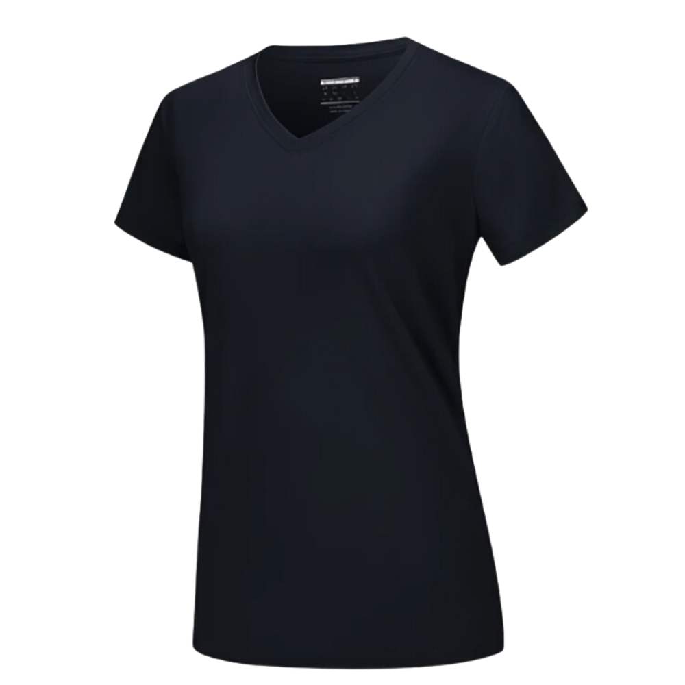 Instant Cooling V-neck Shirts Women -Black - Ozerty