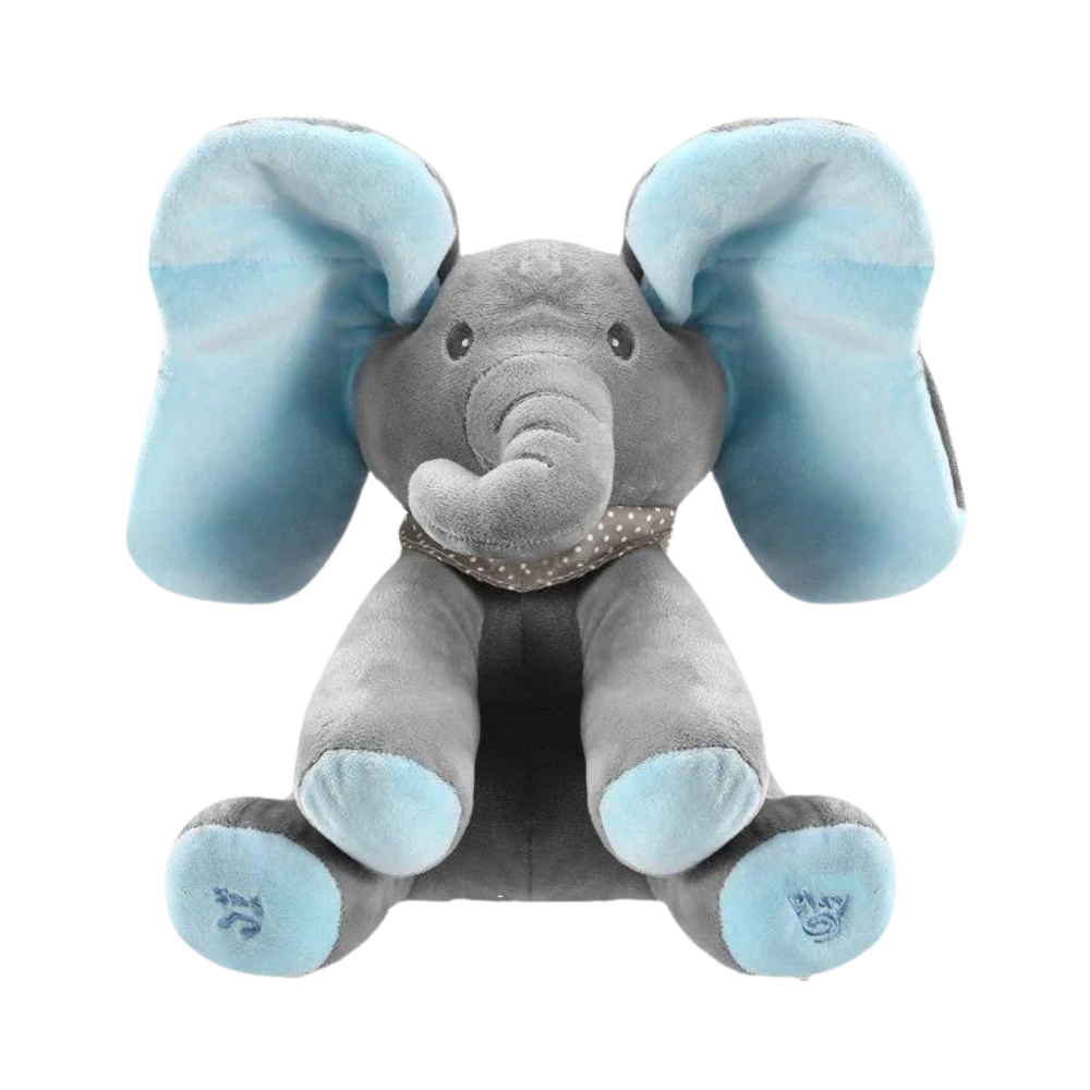 Interactive Peek a Boo Elephant -Blue Ears - Ozerty