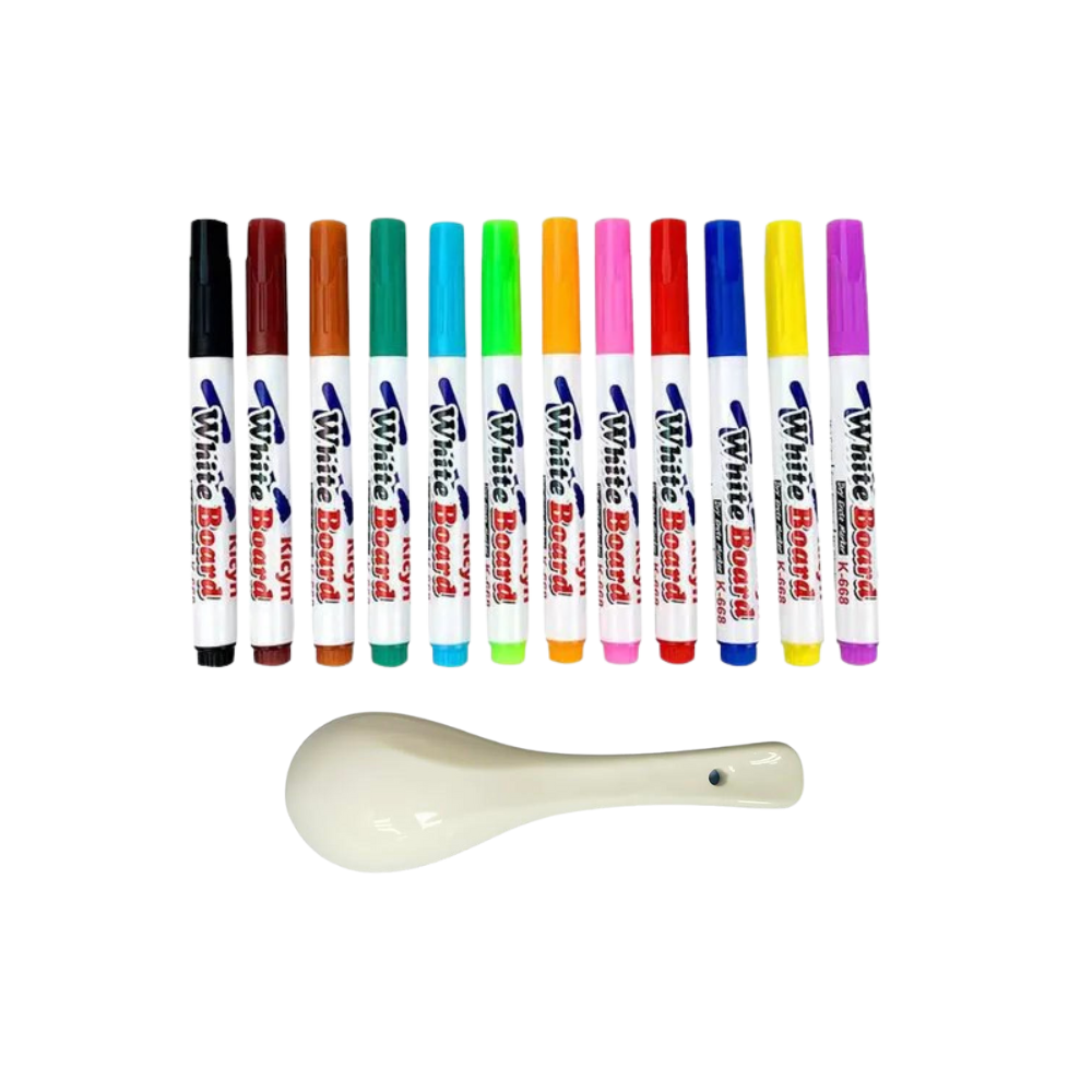 Magic Water Paint Pens Set -12 colors + spoon - Ozerty