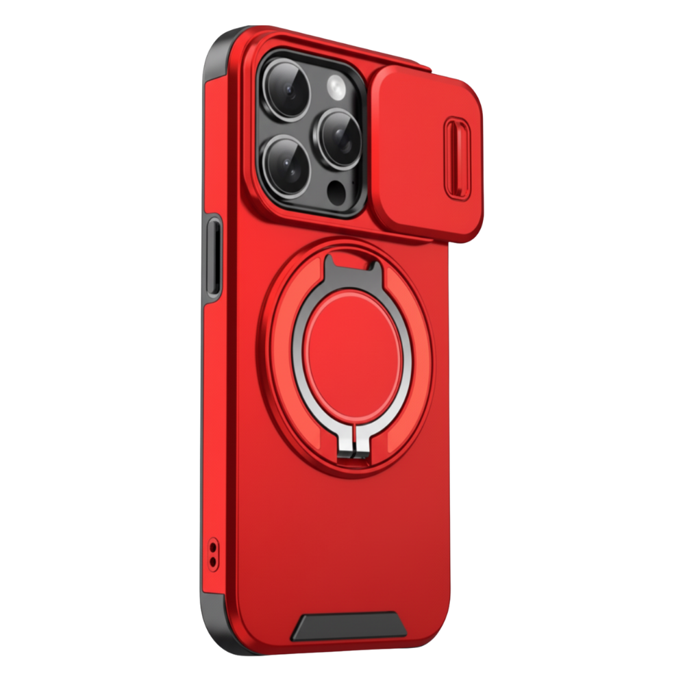 Magnetic Armor Iphone Case -Red - Ozerty