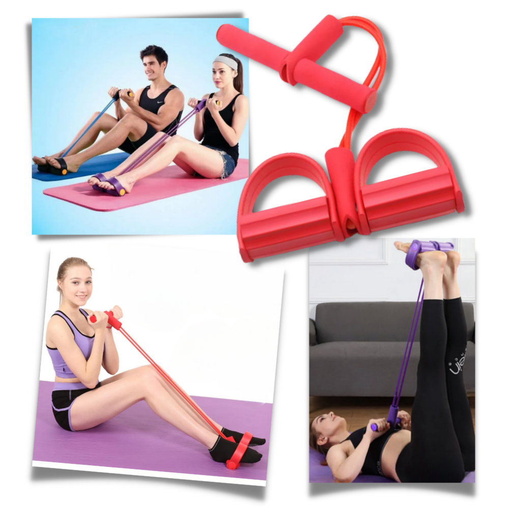 Multifunctional Pedal Resistance Bands Fitness 4 Tube