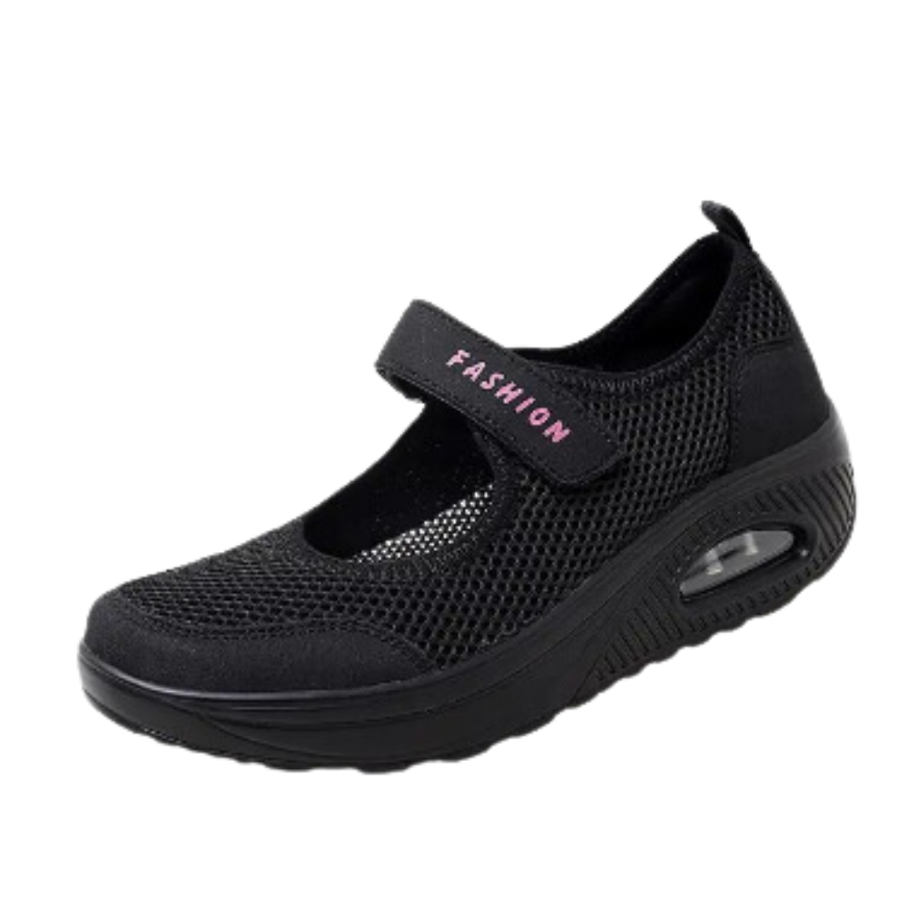 Non-slip Orthopedic Sneakers -Black - Ozerty