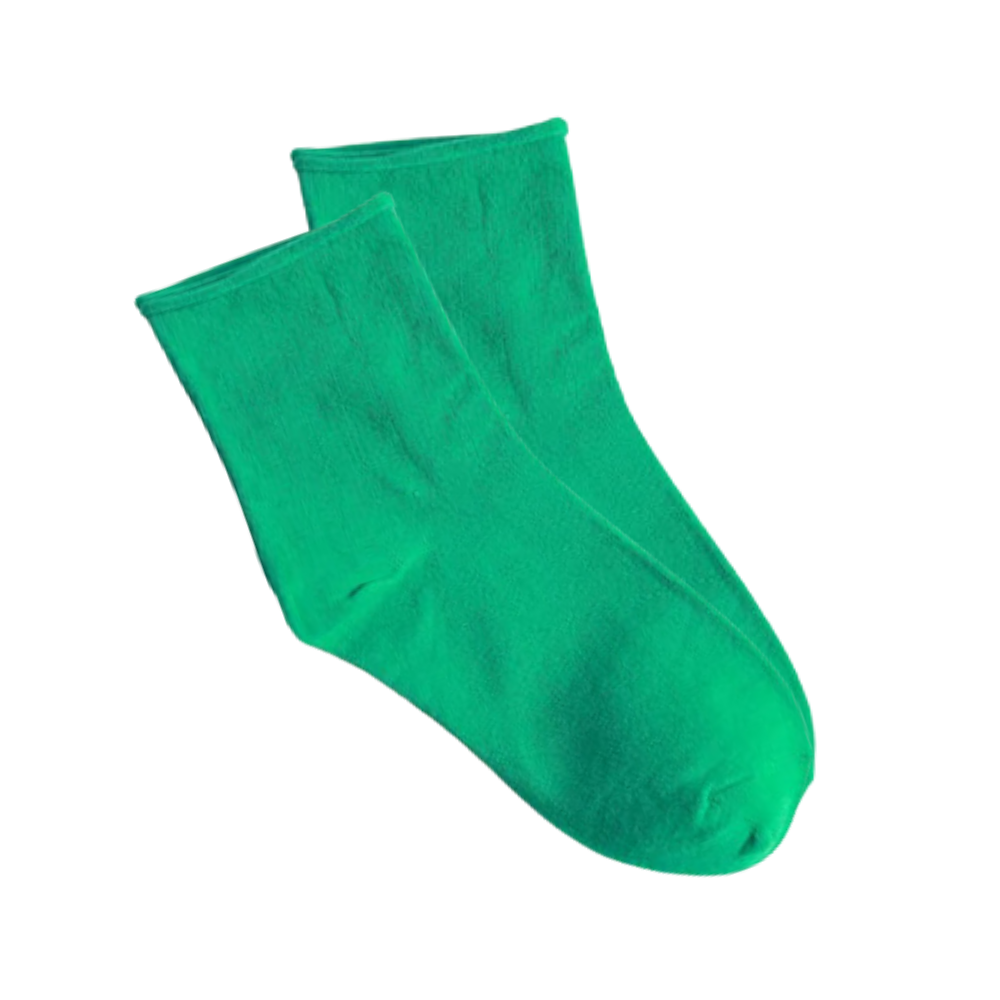 Non-Constricting Seamless Quarter Socks -Dark Green - Ozerty