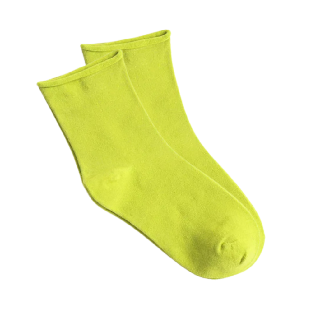 Non-Constricting Seamless Quarter Socks -Green - Ozerty