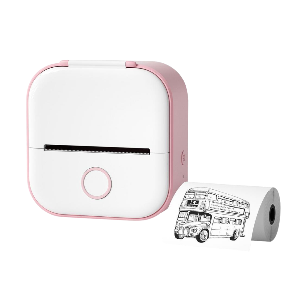 Phomemo Inkless Sticker Printer -Pink White - Ozerty