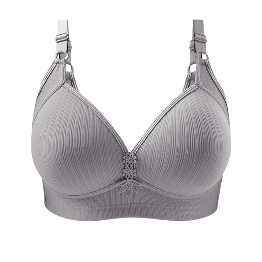 Plus Size Wireless Push-Up Bra -Grey - Ozerty