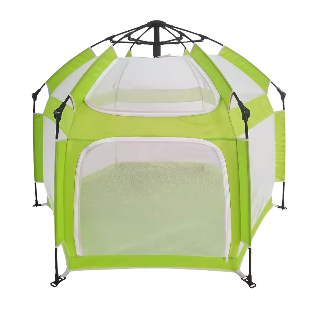 Pop-up Mesh Children's Playpen -Green - Ozerty