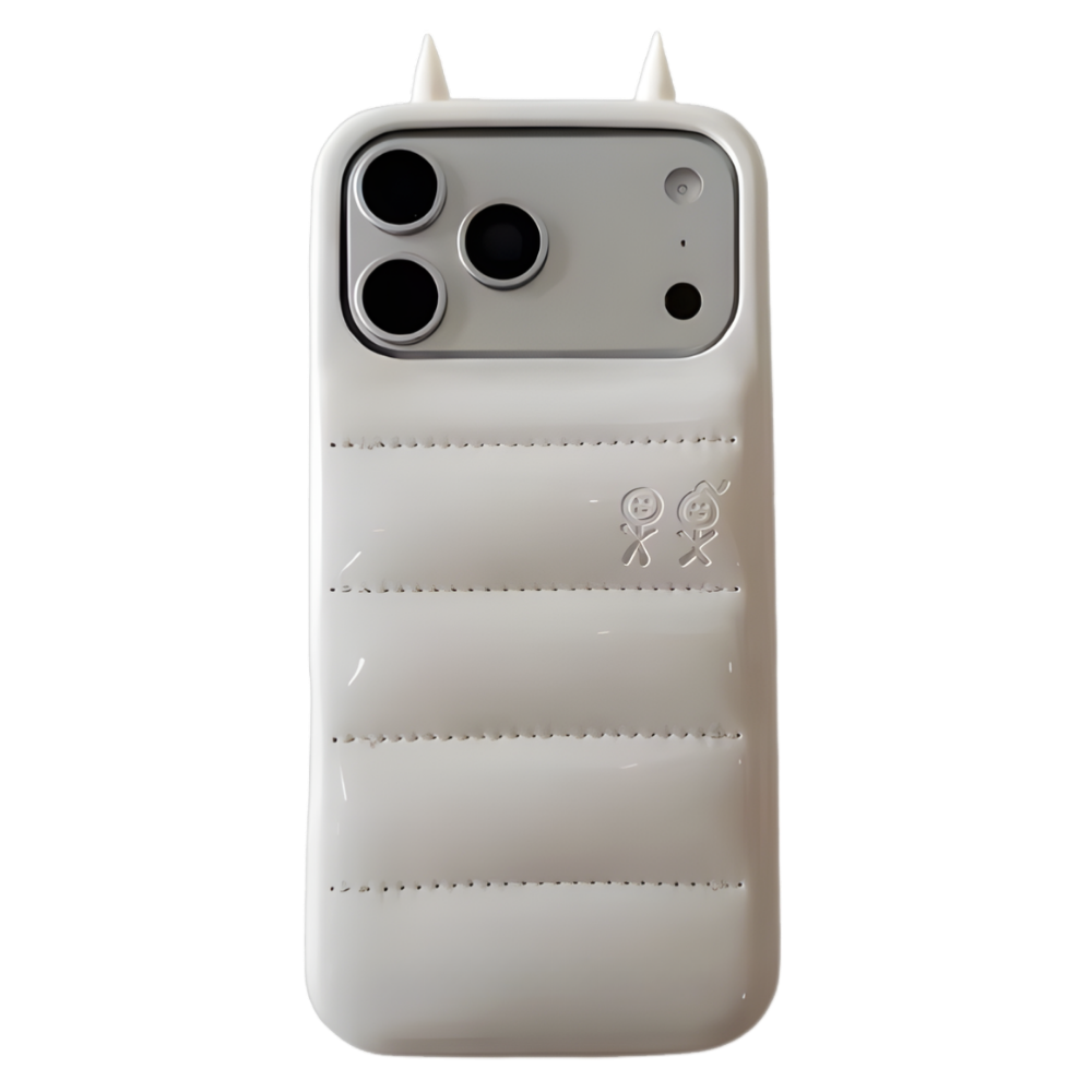 Puffer Horn Phone Case -White - Ozerty