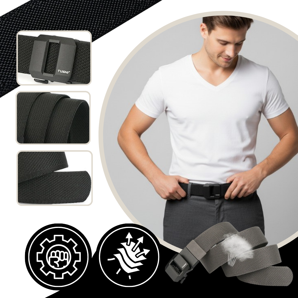 Ratchet Buckle Nylon Belt - Ozerty