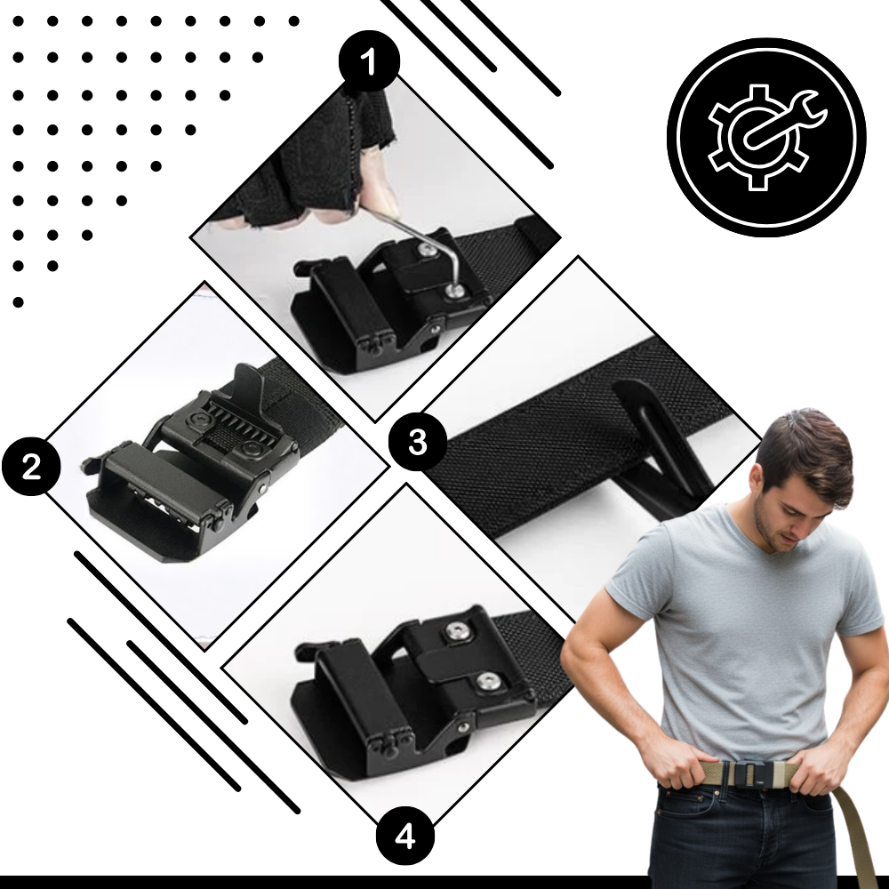 Ratchet Buckle Nylon Belt - Ozerty