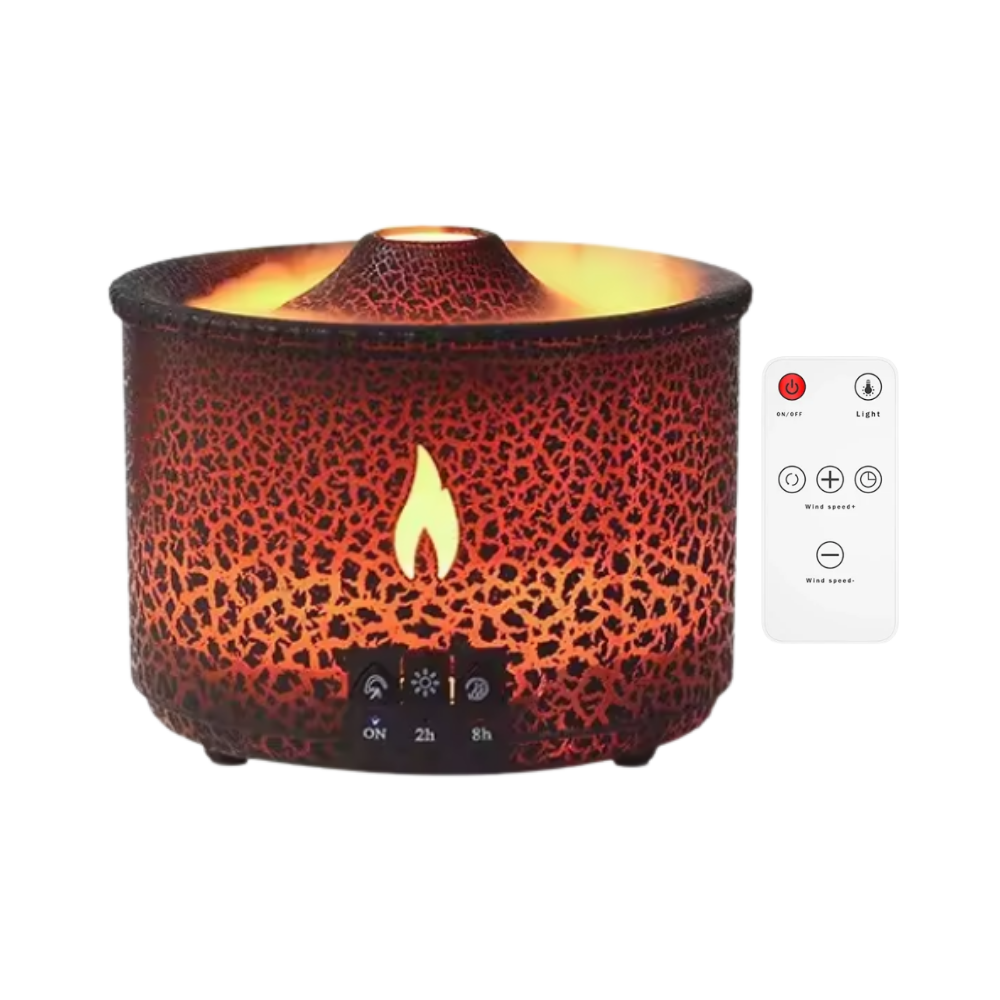 Relaxing volcano humidifier -Black - Ozerty