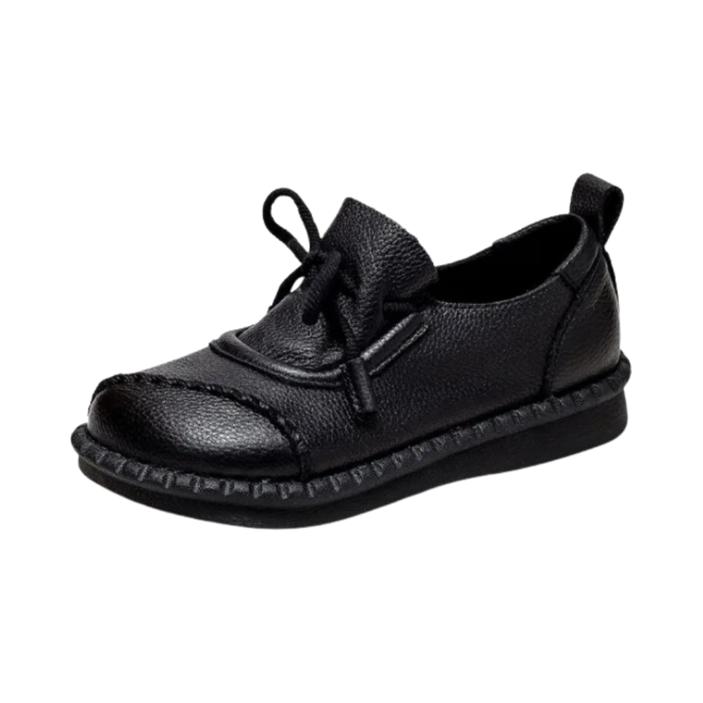 Shock Absorbent Platform Loafers -Black - Ozerty