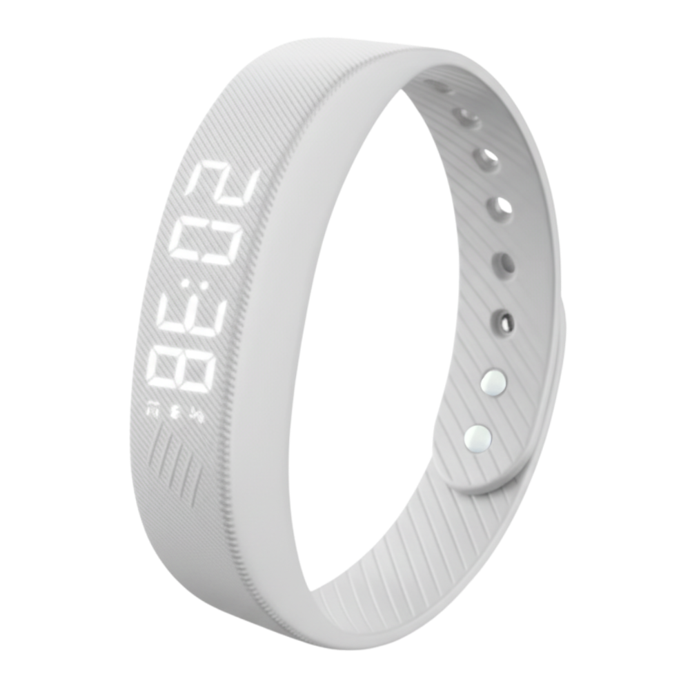 Silent Wake Up Alarm Wristband -White - Ozerty