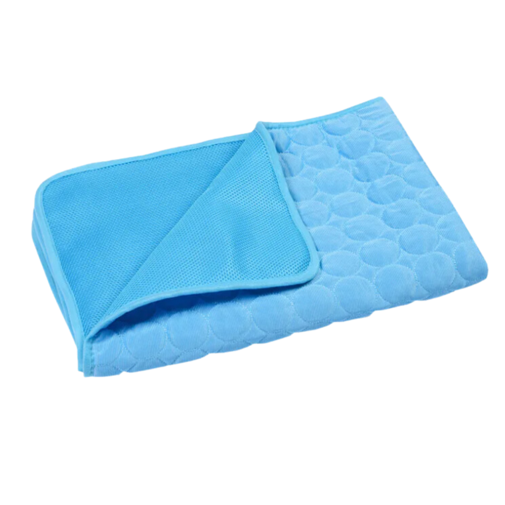 Silk Pet Cooling Pad  -Blue - Ozerty