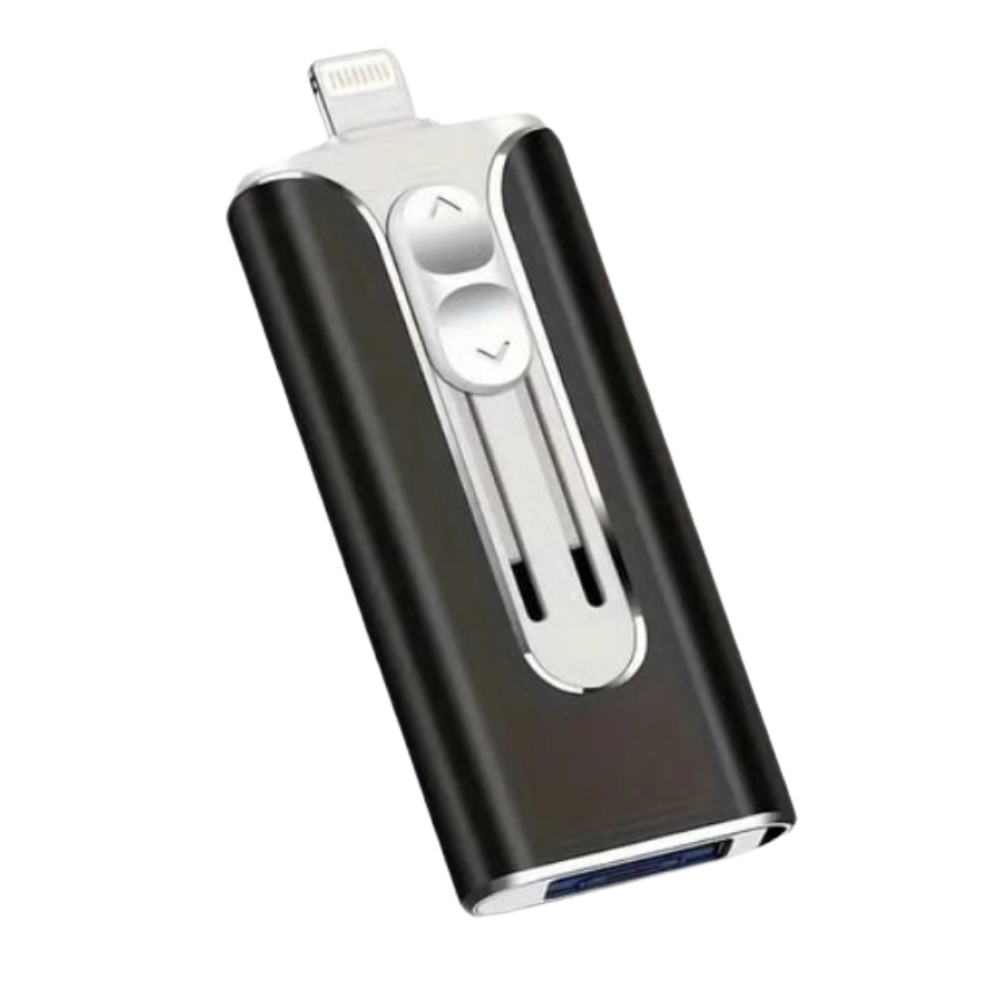 Speed Transfer 3-in-1 Flash Drive -Black - Ozerty